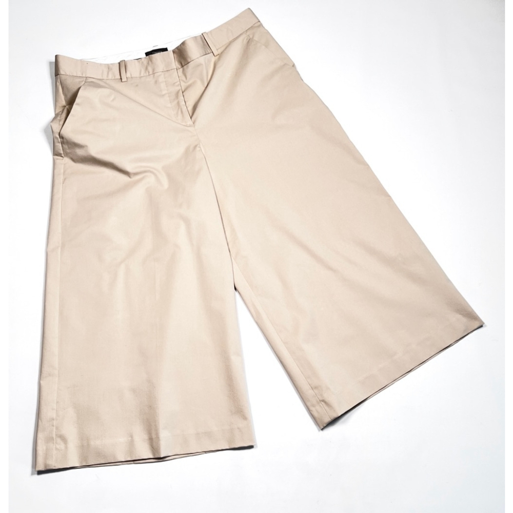 Theory Beige Wide-Leg Cropped Pants - Picture 7 of 8